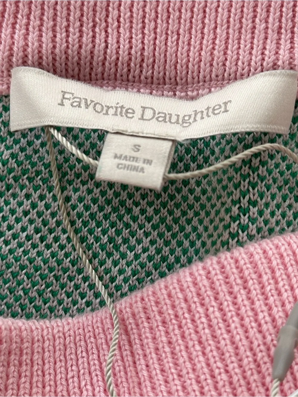 Favorite Daughter Pink and Green Plaid Knit Skirt Set New with Tags